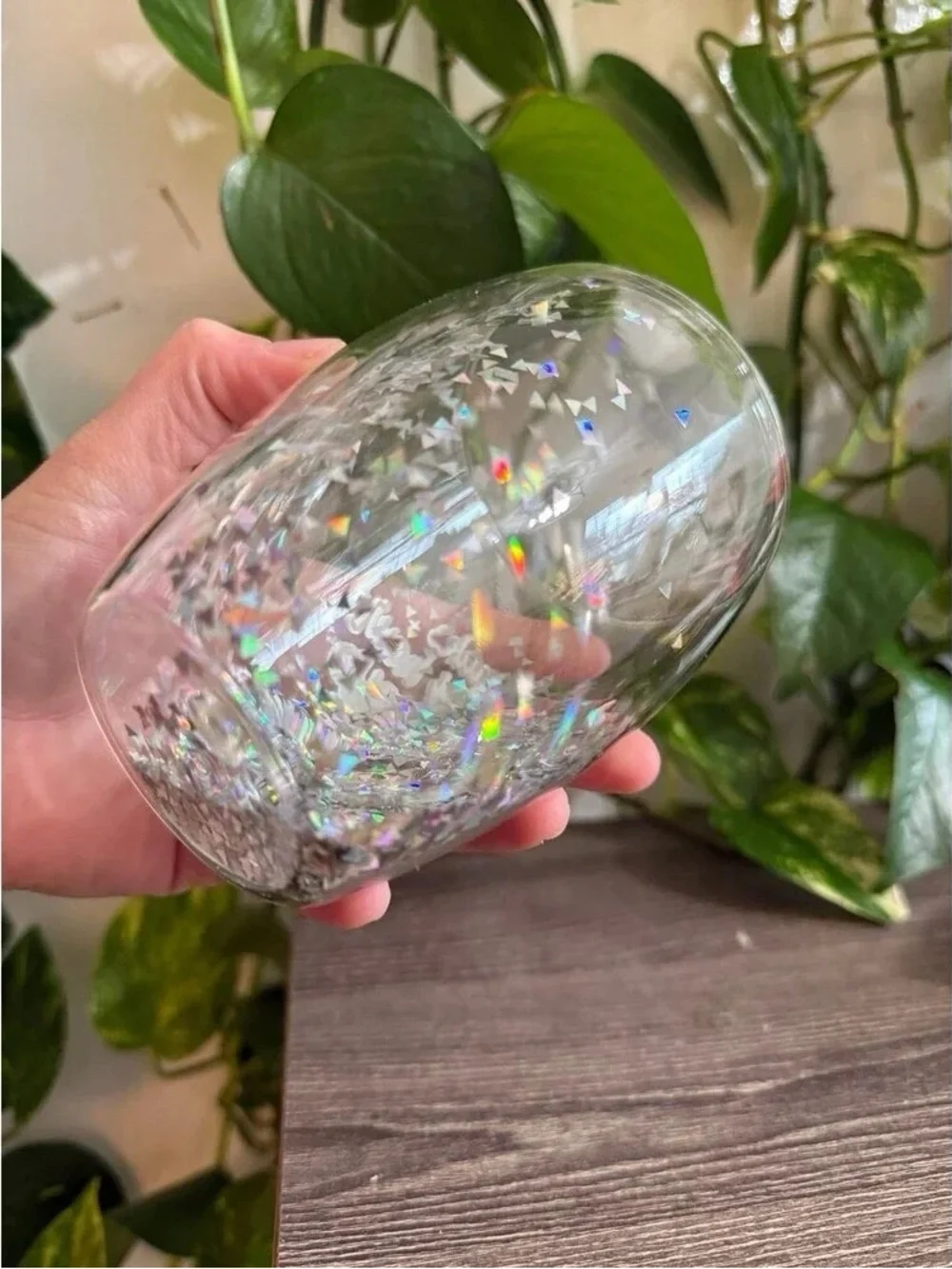 Clear 'Make Every Hour Happy Hour' Confetti Glass - Home Party Supplies